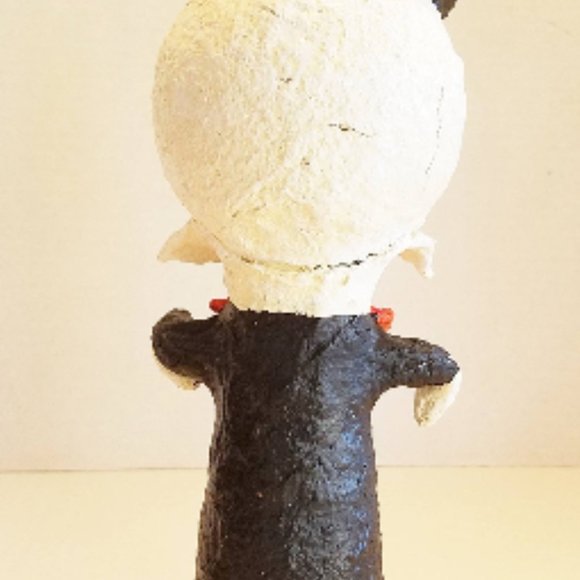 HALLOWEEN SKULL Folk Art Debra Schoch Paper Mache - Picture 6 of 14